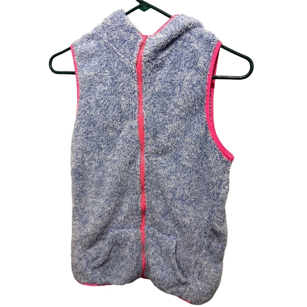 Perfectly Soft Perfectly You Girl’s Size 16 Blue and Pink Fleece Vest
